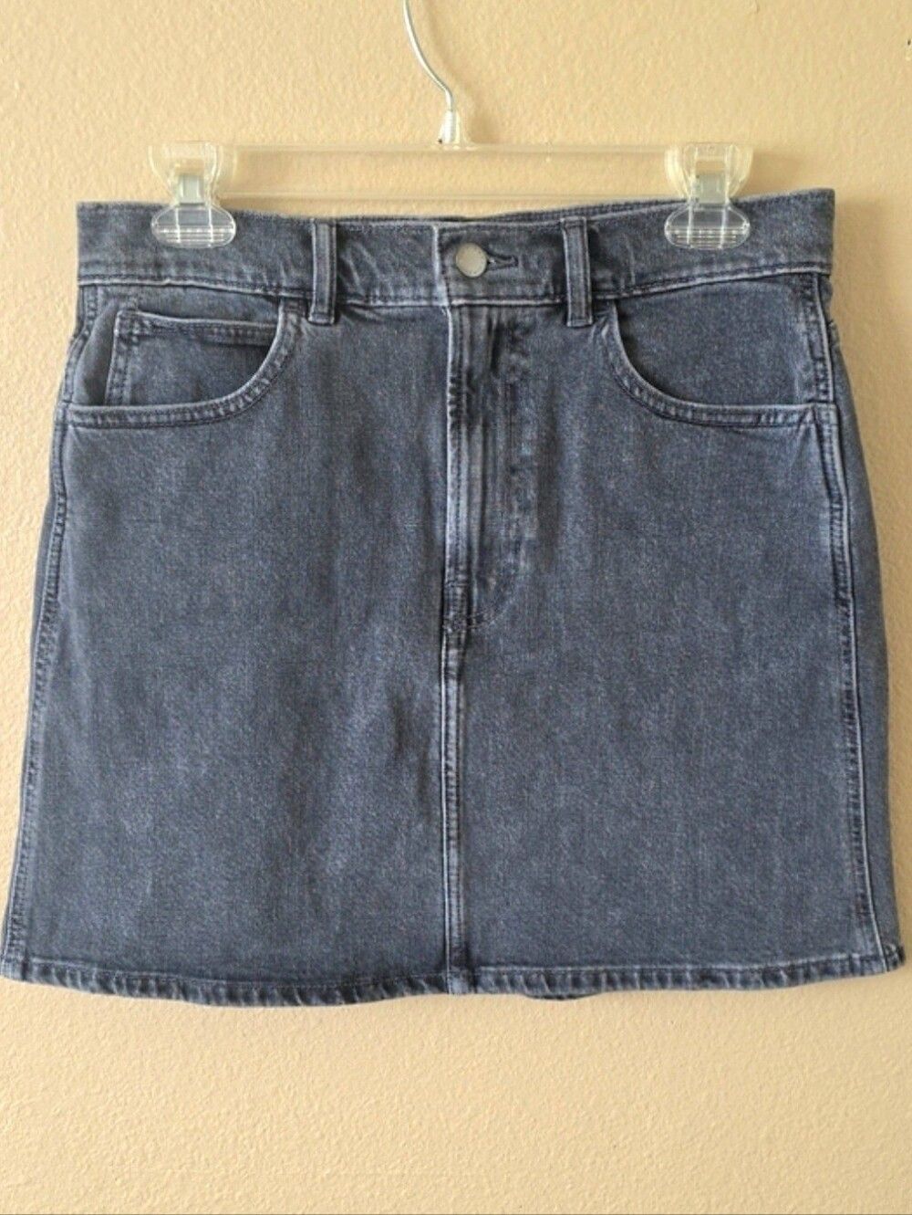 Everlane Womens Charcoal The Way High Denim Skirt - Size 28